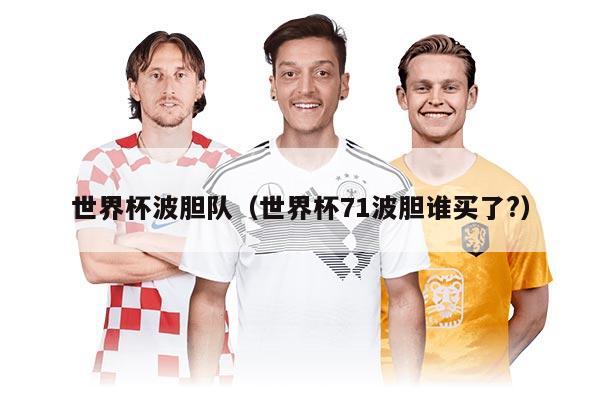 世界杯波胆队（世界杯71波胆谁买了?）